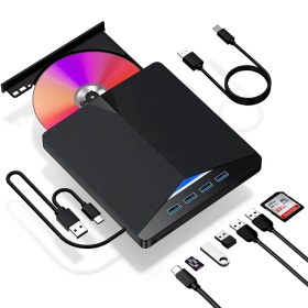 دی‌وی‌دی رایتر اکسترنال IT-Link چندکاره | DVD RW External با هاب USB